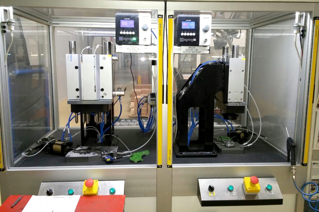Automated leak testing station in production line